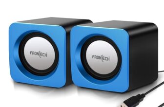 FRONTECH Premium 2.0 Channel USB Powered Speakers with 1.5W x 2 Output, AUX Input, and 1-Year Warranty (Blue)
