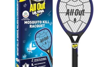 All Out Mosquito Kill Racquet | 2X Faster Charging* | Mosquito Bat | Racket to Kill Mosquitoes Instantly | 6 Months Warranty | Long Lasting Battery | Recommended by Indian Medical Association
