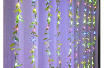 One94Store 180 LED Multicolor Artificial Leaf Curtain String Lights, 3x1m – 8 Lighting Modes, Decorative Fairy Lights for Home, Balcony, Wedding, Party, Diwali, Christmas & Festival Decoration