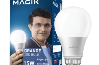 MAGIK Grande 15W LED Bulb | Cool White (6500K) | B22 Base | High Brightness LED Lamp for Home & Office, Energy Efficient, Long Life with Wide Light Spread (Pack of 1)