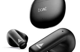 Boat Airdopes Atom 81 Truly Wireless in Ear True Wireless Earbuds W/Upto 50H Playtime, Quad Mics Enx Tech, 13MM Drivers,Super Low Latency(50Ms), ASAP Charge, BT V5.3(Opal Black)
