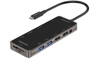 Promate USB C Hub, 11 in 1 Type C for MacBook Pro, MacBook Air, Xps, Primehub Pro