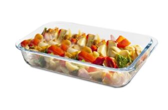 SignoraWare Bake ‘N’ Serve Brorsilicate Glass Zig zag Rectangular Dish | Microwave & Dishwasher Safe | Elegant & Durable Design | Ideal for Baking, Serving, Storing & Reheating Food (1 LTR | Clear)