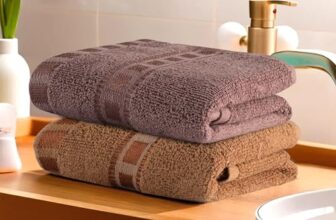 Kuber Industries 144 Tc Pack of 2 Cotton Hand/Face Towels for Men & Women | Easily Washable | Workout Gym Napkins for Men | Pocket Towel – Golden & Brown