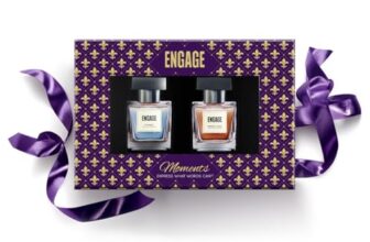 Engage Gift Set – Moments Luxury Perfume Gifts For Men, 100ml, Long Lasting Smell Men Perfume, Best Birthday,Anniversary Gift Hamper by ITC, Eau De Parfum for Man, Travel Sized Combo, 50ml x 2