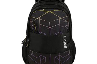 Safari Hitech Large Size 35 Ltrs Water Resistant Standard 4 Compartment Backpack – Black
