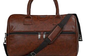 GOLDLINE Men’s, Women’s Leather Duffle Bags – Large Size (Tan, 50 L)