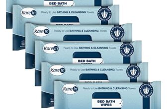 KareIn Bed Bath Wipes, Adult Wet Wipes, 60 Wipes, Anti-Bacterial, Ready to Use Cleansing Towels, Refreshing Sponge Bath Towel, For Men & Women, Pack of 6