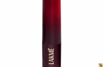 LAKMÉ Forever Matte Lipstick, Waterproof, Non Drying, Creamy Matte Bullet Lipstick Made With French Rose Oil Extracts, Red Aurora, 4.5g