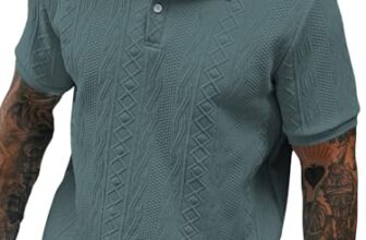 GRECIILOOKS Textured Polo T-Shirt for Men | Premium Jacquard Collared Cotton Blend Polo | Smart Casual & Formal t Shirt for Men | Stylish t Shirt for Mens for Office, Party & Everyday Wear