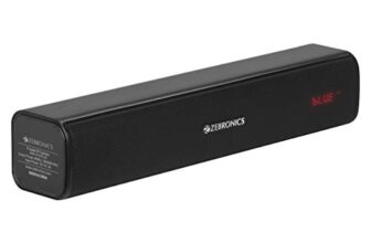 ZEBRONICS Zeb-Vita Plus Mini 16W Soundbar Supporting LED Display, USB, SD Card, AUX, FM, TWS & Call Function (Black)