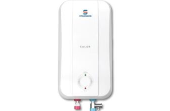 Standard By Havells Calor 5 Litre Instant Water Geyser 3000 Watts | Stainless Steel Tank | Rust Proof Body | Automatic Cut Off, 2 Year Comprehensive Warranty (White) By Havells