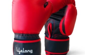 Lifelong Boxing Gloves for Men and Women | Punching Bag Gloves with Moulded Foam Padding | for Training, Boxing, Kickboxing, Muay Thai, MMA | Durable PU Leather 1 Pair Gloves (Size 12 OZ, Color Red)