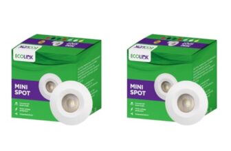 EcoLink Polycarbonate 2W LED Spot Light | B15D Mini Spot Light for Display & Home Decoration | Cut Out: 35Mm, Color: Green, Pack of 2