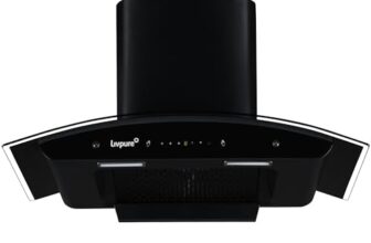 Livpure Avian 90 cm | Curved Glass | 1450 m³/hr Suction | Filterless | Touch & Gesture Control | Low Noise | 10 Years Motor + 2 Years Comprehensive Warranty | Black