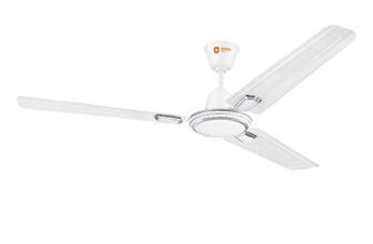 Orient Electric 1200 mm Pacific Air Déco| Decorative ceiling fan | Powerful airflow| BEE1 Star Rated | 2-year warranty | White Silver, pack of 1