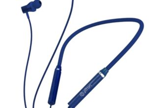 pTron Tangentbeat in Ear Bluetooth Wireless Headphones with Mic, Punchy Bass, 10mm Drivers, Clear Calls, Dual Pairing, Fast Charging, Magnetic Buds, Voice Assist & IPX4 Wireless Neckband (Navy)