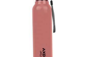 Flair Oxy Steel 900 | 650 ml, Pink, Hot & Cold | Leak Proof | Wide Mouth & Easy to Open | Insulated Inner Steel Outer Plastic Water Bottle | Travel-Friendly | Perfect for Daily Use