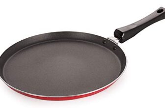 Nirlon Gas Stove Compatible Aluminum Non Stick Flat Tawa/Gridle 27cm with Bakelite Handle(26mm Classic_FT12)