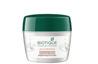 Biotique Milk Protein Instant Glow Brightening Face Pack For All Skin Types, 175gm