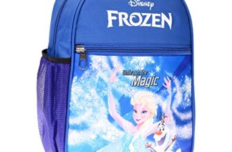 Kuber Industries Disney Frozen School Bag | Kids School Bags | Student Bookbag | School Bag For Girls & Boys | School Backpack For Kids | 2 Compartments School Bag | Small | Blue, 10 Litres, Pink