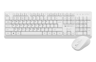 Zebronics Wireless Keyboard & Mouse Combo, 104 UV-Coated Keys, ₹ Key, 12 Multimedia Keys, Retractable Stand, 4 Button Mouse, 1600 DPI, High Precision, USB Nano Receiver (Companion 116, White)