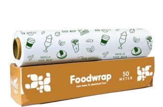 IMVELO Green Your Hygiene Food Wrapping Paper Roll 50 Meter -Non Stick,Oil Proof Butter Paper Roll, Reheatable Foil Paper for Food Wrap, Chapati, Roti Wrap, Sandwiches & More, Wrapping Paper for Food