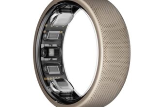 Amazfit Helio Smart Ring, Wearable Fitness Tracker, Sleep Heart Rate Health Monitor, No App Subscription, 4 Days Battery Life, Fast Wireless Charging, 10 ATM Water-Resistance (Size 8)