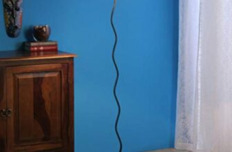 tu casa Elegant Floor Lamp with Off-White Cotton Shade & Black Metal Base | Standing Lamp for Living Room, Bedroom, Office & Home Décor (56 Inch)