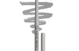 Colors Queen Extreme Color Kajal Pencil – 09 Chrome Silver, 0.4g | Smooth One Stroke Application with Ultra Creamy Texture | 16 Hrs Long Stay, Non Transfer, Smudge Proof & Waterproof Kajal for Women