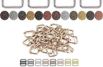 DIY Crafts Side Slide Release Buckles Tri-Glide Slide Only, Nylon Webbing Strap Plastic/Metal D Ring Snap Hook for Luggage Belt Handle Pet Collar Bag (5 Pcs Slide Buckles, Nickel Silver)