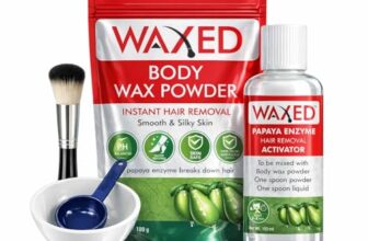 WAXED™ Body Wax Powder for Women Waxing Set | Instant Hair Removal | Papaya Enzyme Activator | Full Body Wax | 100g Powder + 100ml Activator | With Bowl, Spoon & Brush Included.(Pack of 1)