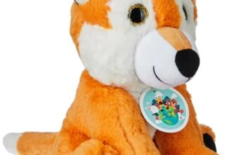 Fuzzbuzz Glitter Eye 28Cm Fox Soft Toy Muticolor 3Y+ | Soft Plush Toy for Kids | Cute, Safe & Gift-Friendly