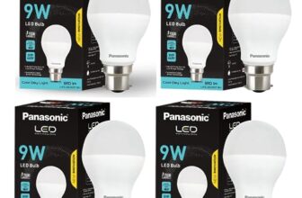 Panasonic 9 Watt LED Bulb, B22 Base 9W Bulb Light For Home, 25000+ BH with 1 Year Warranty, 6500K Cool Day Bulb (Pack of 4)