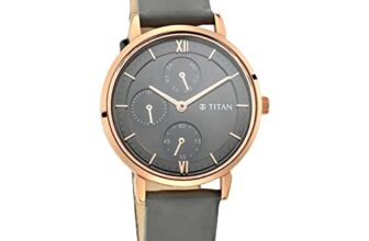 Titan Workwear Regal Quartz Multifunction Black Dial Black Leather Strap Watch for Watch – NT2652WL01