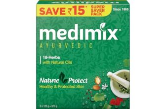 Medimix Ayurvedic Classic 18 Herbs Bathing Soap 125g (Combo Pack of 3) | Natural Oils For Healthy & Protected Skin | Shop Herbal | Natural | Paraben-free & Sulphate-free | 100% Vegan