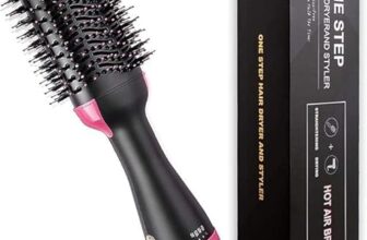 4-in-1 One Step Hair Dryer & Volumizer Hot Air Brush 1200W | Ionic Ceramic Tourmaline Hair Dryer Brush | Straightener, Curler & Styler | Frizz-Free Smooth Finish | For All Hair Types