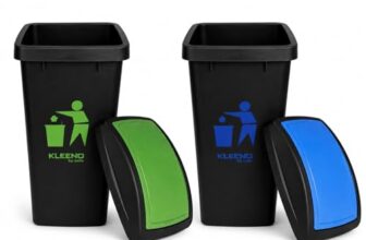 CELLO Plastic Swing-Lid Garbage Dustbin (48 Ltr, Green/Blue/Black)