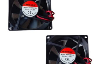 TM&W 12V DC Cooling Fan 2 Pcs – 80mm x 80mm x 25mm – 2600 RPM – 30CFM – Quiet – 30.7dBA – For Desktop, Server, Laptop