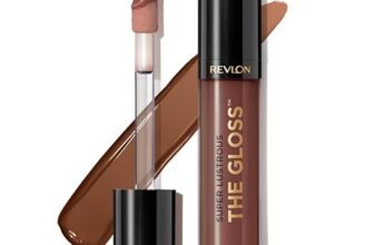 Revlon Super Lustrous Lip Gloss, Non-Sticky, Hydrating, High Shine Finish, 310 Choco Crush, 0.13 oz