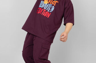 CHKOKKO Men Printed Purple Top & Pyjama Set