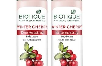 Biotique Bio Wintercherry Lightening And Rejuvenating Body Nourisher Lotion, 190Ml (Pack Of 2)