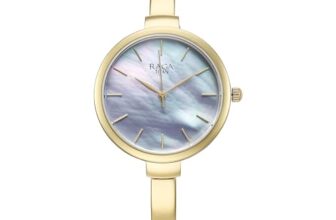 Titan Raga Showstopper Quartz Analog Mother of Pearl Dial Metal Strap Watch for Women-95273YM01