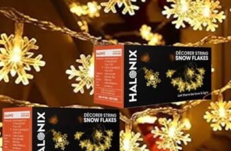 Halonix Decorer Snow Flakes 15 Bright Led String Light | Diwali Light | Christmas Light | Wedding Light | Festive Lights for Home Decoration (Warm White, 4 Meters, Pack 2)