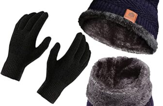 Boldfit Woolen Winter Cap for Women & Men in Winter for Thermal Wear Stylish Soft Caps for Boys & Girls for Warm Wear Head hat Garam Topaa cap’s Breathable Lightweight Windproof with hand gloves