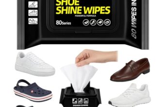 SHITHI Shoe Cleaning Wipes 80 Count | Sneaker Cleaner Wipes for White Shoes, Leather, Sports, Canvas & School Shoes | Wet Wipes for Shoe Care, Polish & Shine | Sneaker Cleaning Kit