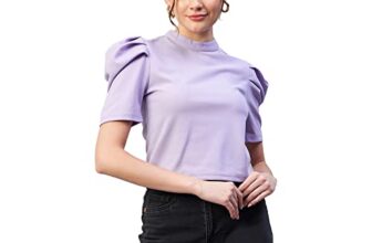Marie Claire Women Casual Lavender Colour Round Neck Solid Regular Top