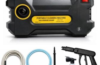 BTAG High Pressure Washer 1700 Watts – 110 Bar Power, Pressure Flow, Long Hose – Portable Water Jet Cleaner for Car, Bike, Home & Garden Cleaning. Pack of 1