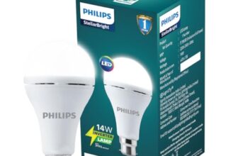 Philips 14W Emergency LED Bulb | Stellar Bright B22 Inverter LED Bulb for Power Cuts | Crystal White, Pack of 1