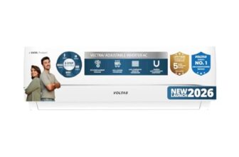 Voltas 1.5 ton 3 star,New star rated, Rating Inverter Split AC (Copper, Convertible 5-in-1 Cooling Mode, 2-Way Air Swing, Anti-dust Filter with Anti Microbial Coating, Auto Clean (183INV CAV, White)